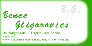 bence gligorovics business card